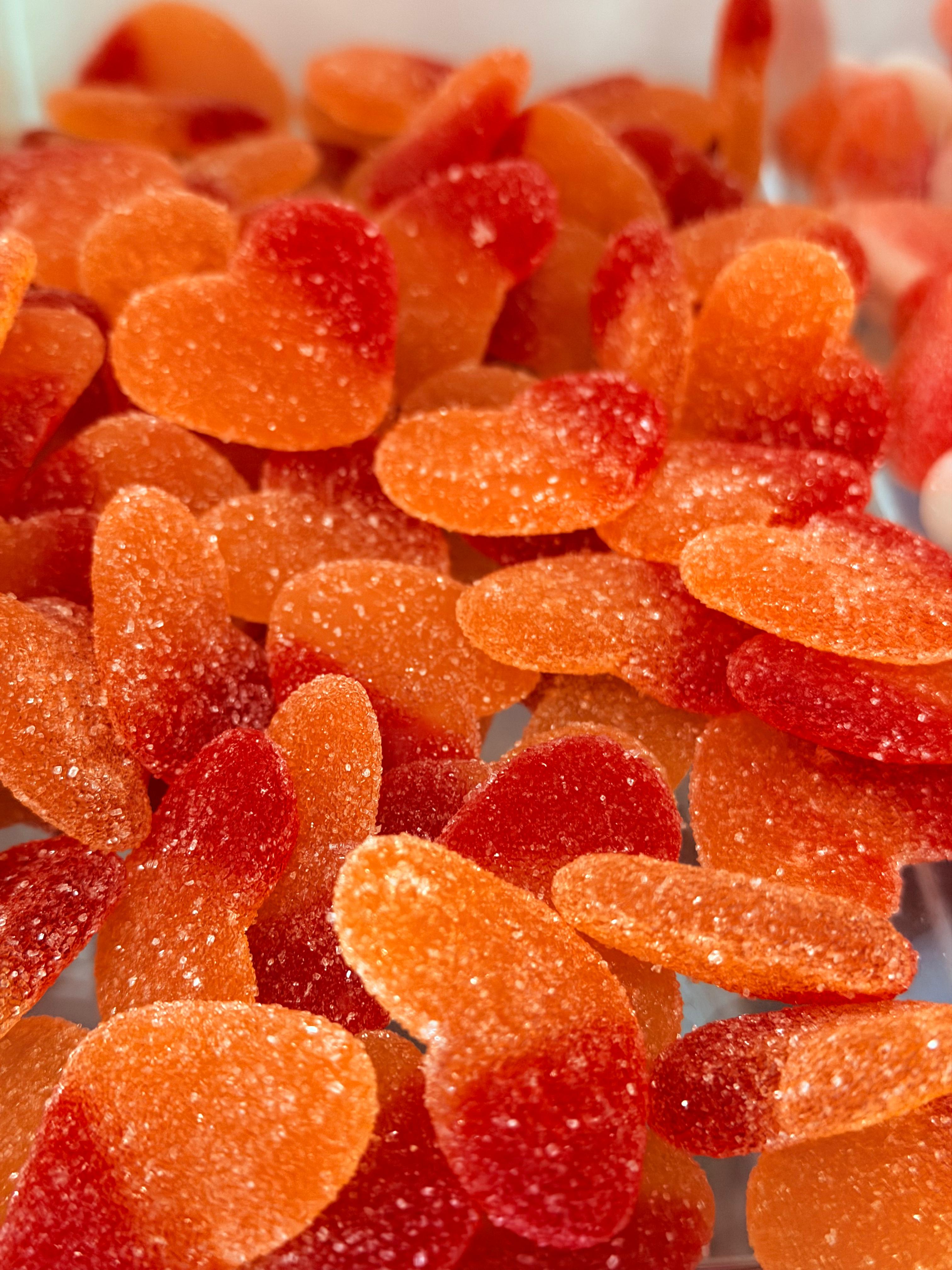 Corações pêssego vidal